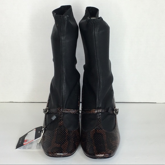 Zara Snake Print Mary Jane Bootie - Picture 2 of 6